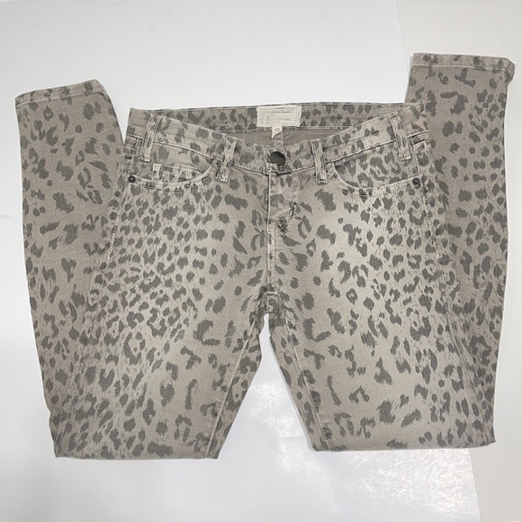 Current Elliot The Stiletto Grey Leopard Jeans - Picture 3 of 8